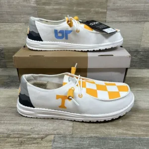 Hey Dude Tennessee Lady Vols Shoes Wom 10 White Orange Wendy Slub Custom Painted