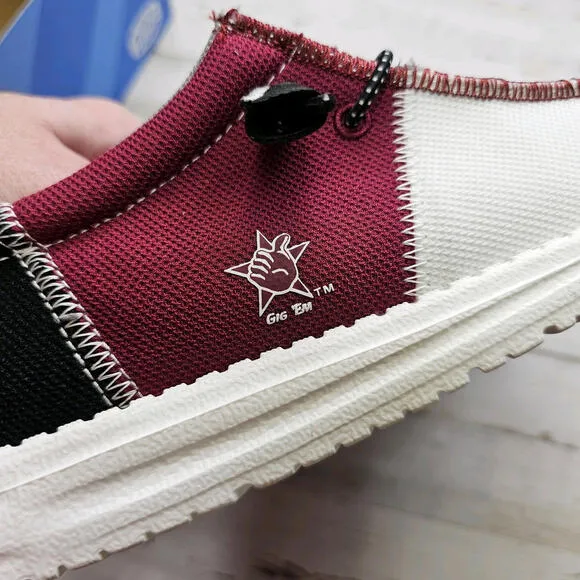 Hey Dude Wally NCAA Texas A&amp;M Aggies Casual Shoes Men’s Size 12 NEW Gameday Gift