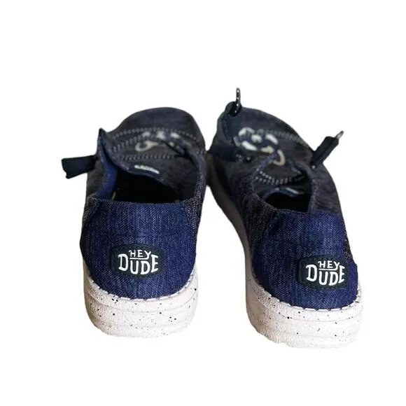 Hey Dude Women's Wendy Knit Slip On Shoes Custom French Bulldog Size 7