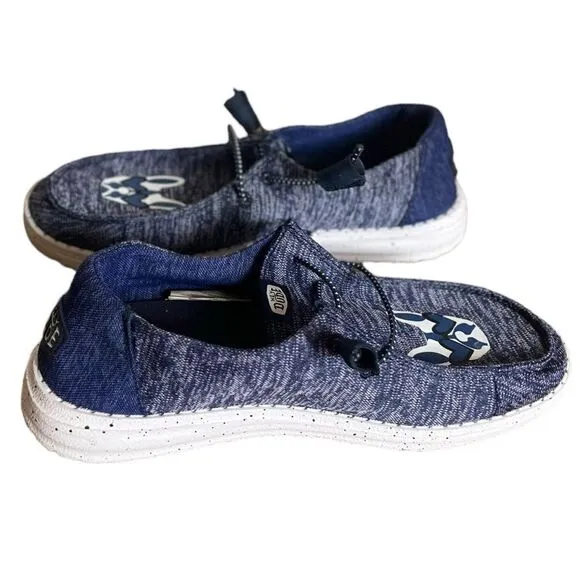 Hey Dude Women's Wendy Knit Slip On Shoes Custom French Bulldog Size 7