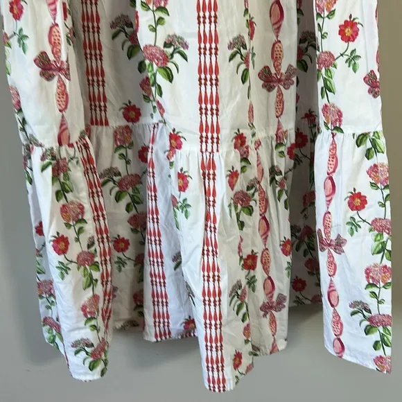 Hill House Florence Nap Skirt Tuckernuck Maxi Floral lBoho Coastal Smock Waist M