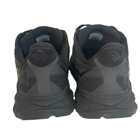 Hoka One One Black Clifton 9 Lace Up Athletic Sneakers Shoes Men’s Size 12 D