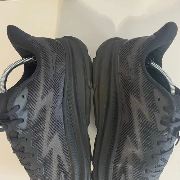 Hoka One One Black Clifton 9 Lace Up Athletic Sneakers Shoes Men’s Size 12 D