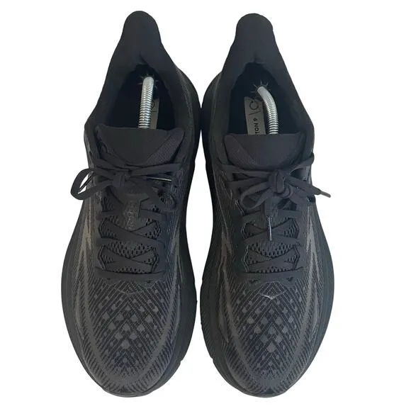 Hoka One One Black Clifton 9 Lace Up Athletic Sneakers Shoes Men’s Size 12 D
