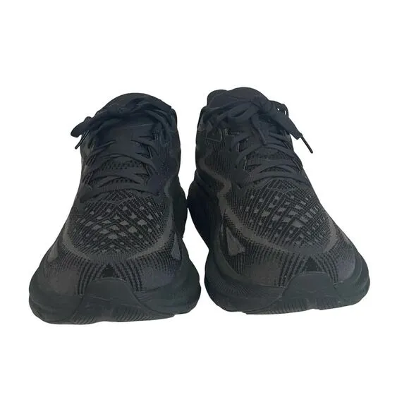 Hoka One One Black Clifton 9 Lace Up Athletic Sneakers Shoes Men’s Size 12 D