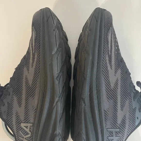 Hoka One One Black Clifton 9 Lace Up Athletic Sneakers Shoes Men’s Size 12 D