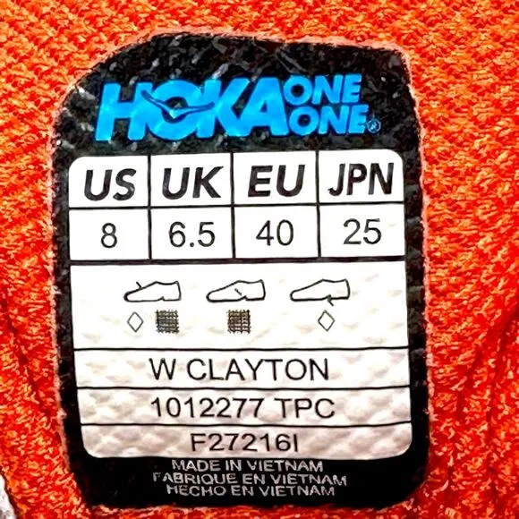 HOKA ONE ONE CLYTON SPECIAL EDITION KONA 2016 RUNNING SHOES/ATHLEISURE SNEAKERS