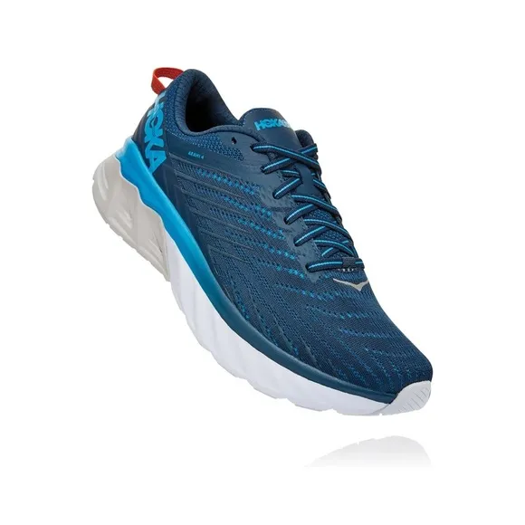 HOKA ONE ONE | Men’s Arahi 4 Road Running Shoes in Majolica Blue | 11.5 Wide