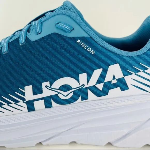 HOKA ONE ONE RINCON 2 BLUE AND WHITE RUNNING SHOES / ATHLEISURE SNEAKERS
