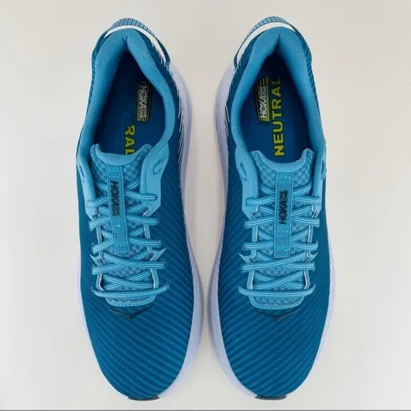 HOKA ONE ONE RINCON 2 BLUE AND WHITE RUNNING SHOES / ATHLEISURE SNEAKERS