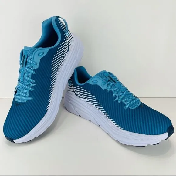 HOKA ONE ONE RINCON 2 BLUE AND WHITE RUNNING SHOES / ATHLEISURE SNEAKERS