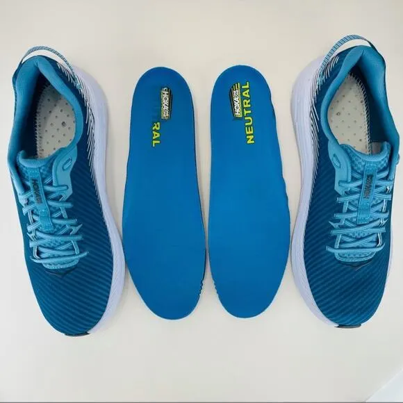 HOKA ONE ONE RINCON 2 BLUE AND WHITE RUNNING SHOES / ATHLEISURE SNEAKERS