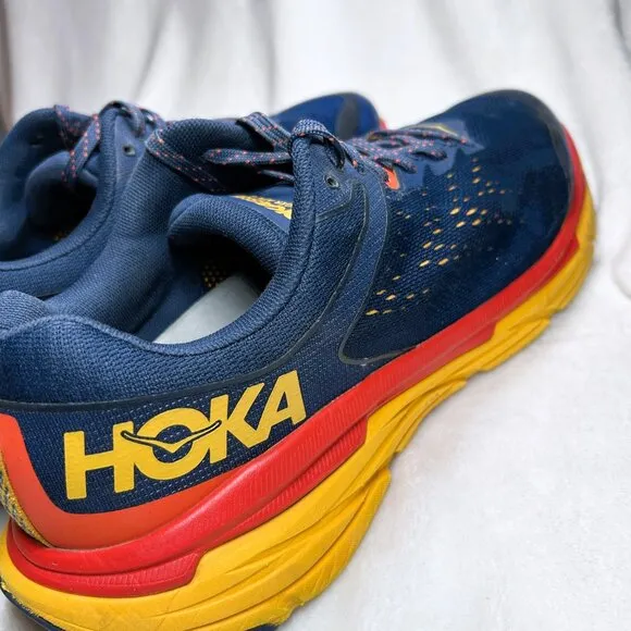Hoka One One Running Shoes Men's Sz 10.5 Blue/Orange/Yellow Challenger ATR 6
