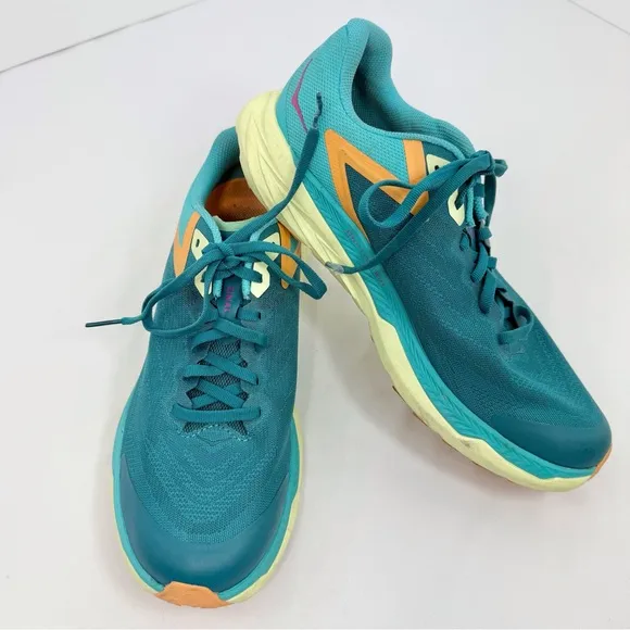 Hoka One One Zinal Teal Performance Running Athletic Shoes