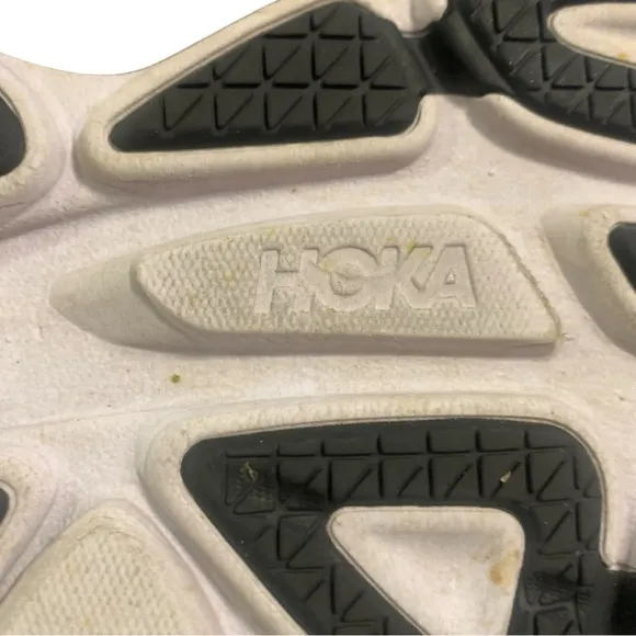 HOKA Women's Athletic Shoes in CLassic Black &amp; White - Size 8D