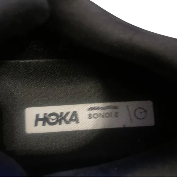 HOKA Women's Athletic Shoes in CLassic Black &amp; White - Size 8D