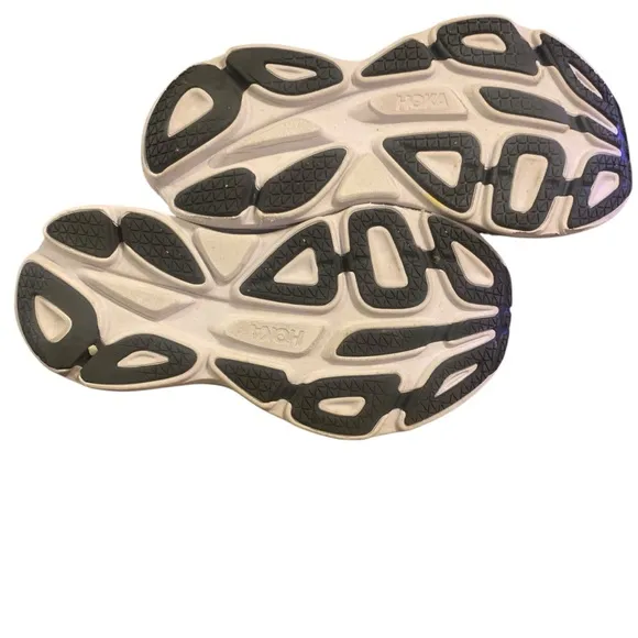 HOKA Women's Athletic Shoes in CLassic Black &amp; White - Size 8D