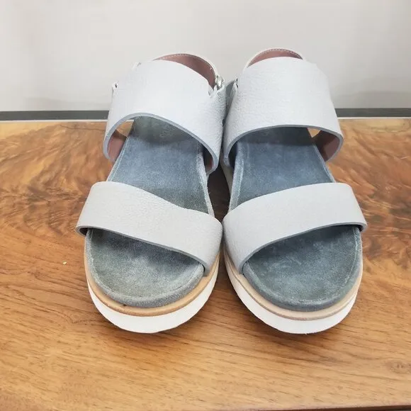 Homer Elba Artisan Grey Leather Sandals Size 36.5 EU