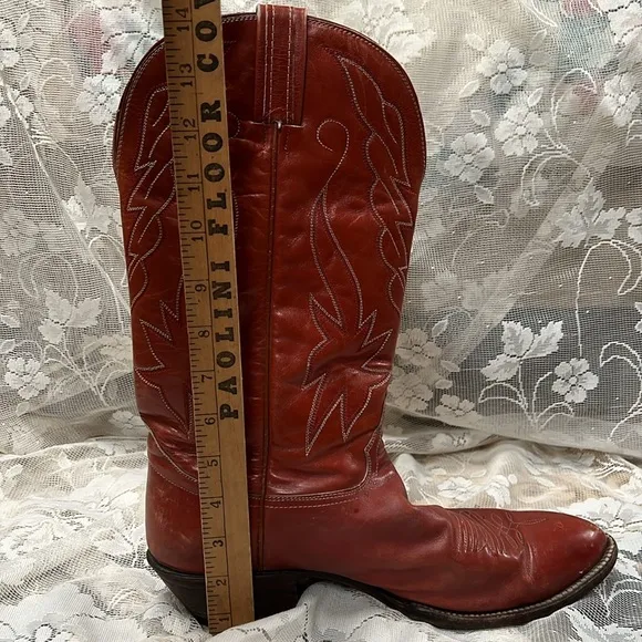 HONDO COWBOY WESTERN BOOTS VINTAGE BROWN LEATHER EL PASO, TX MADE IN MEXICO