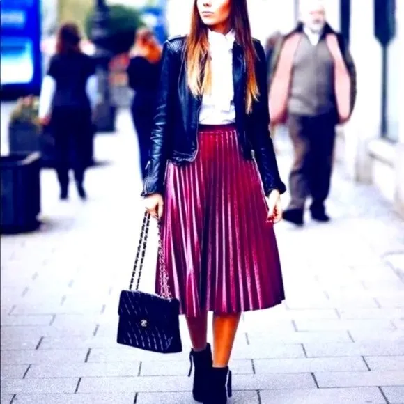 💥💖HOST PICK💖💥 STUNNING Pleated Midi Skirt in Velvet