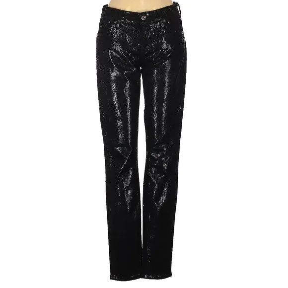 💥HOT ITEM💥 7 For All Mankind Glossy Snake-Print Skinny Jeans 26x30