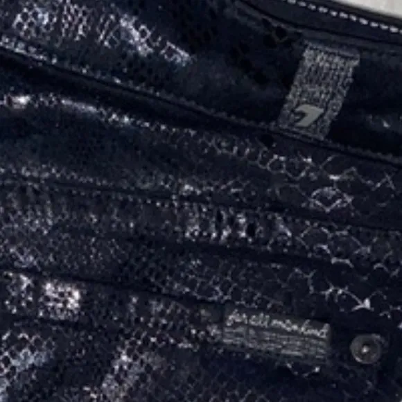 💥HOT ITEM💥 7 For All Mankind Glossy Snake-Print Skinny Jeans 26x30