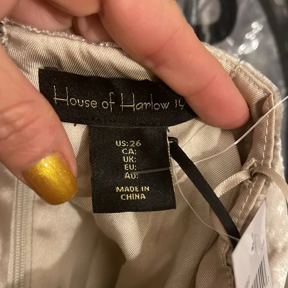 HOUSE OF HARLOW CRUSHED VELVET MAXI SKIRT