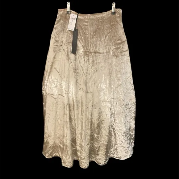 HOUSE OF HARLOW CRUSHED VELVET MAXI SKIRT