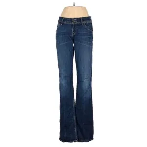 Hudson Mid Rise Bootcut Denim Jeans - Medium Wash with Fading and Whiskering. 26