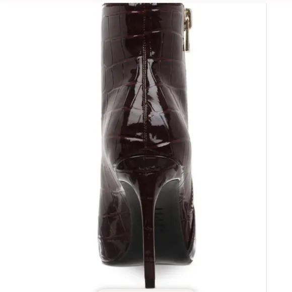 INC Burgundy Ankle Boots