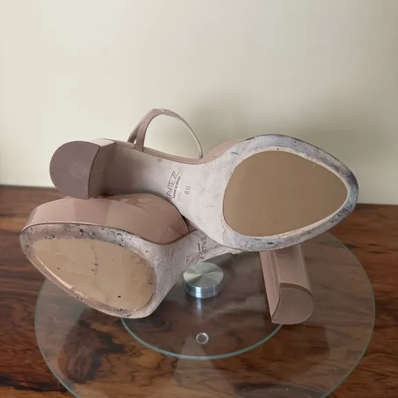 INEZ Camilla Heel in Tan Patent size 8