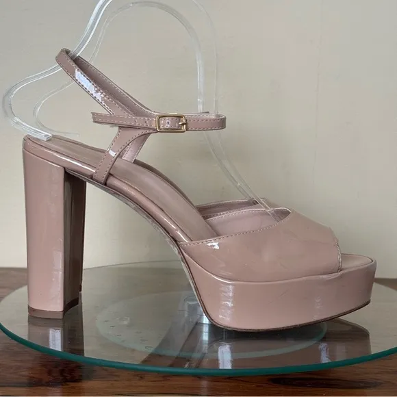 INEZ Camilla Heel in Tan Patent size 8