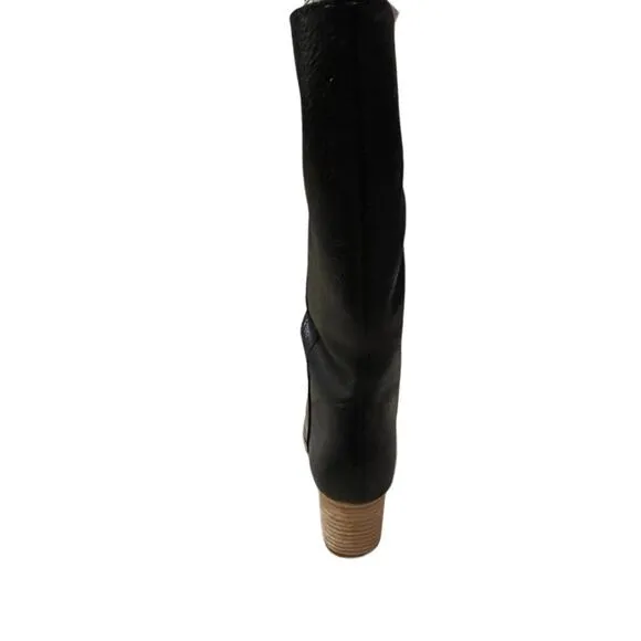 INTENTIONALLY BLANK Womens Black Cow Leather  Boots Carlos Size 9 NEW