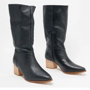 INTENTIONALLY BLANK Womens Black Cow Leather  Boots Carlos Size 9 NEW