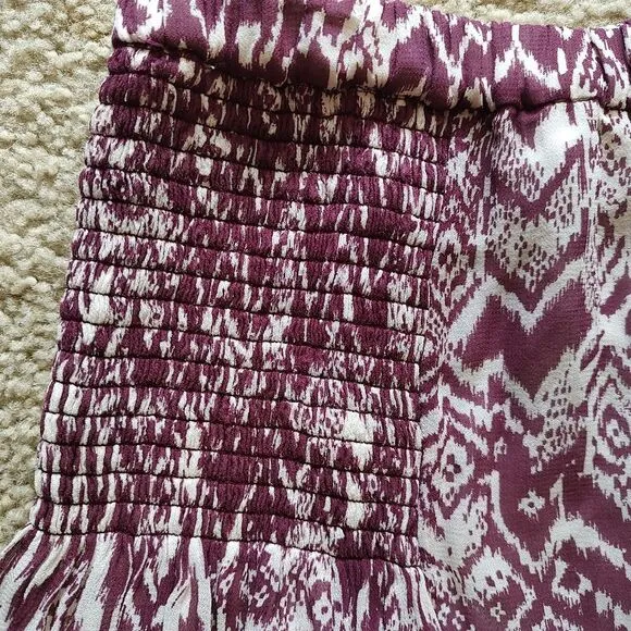 IRO Adele ikat printed smocked mini skirt XS S 2 4 FR36