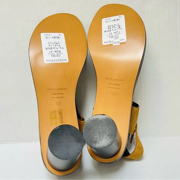 Isabel Marant Janders Suede Buckle Sandals- Tan- SZ 41 (US 11) Boho City Summer