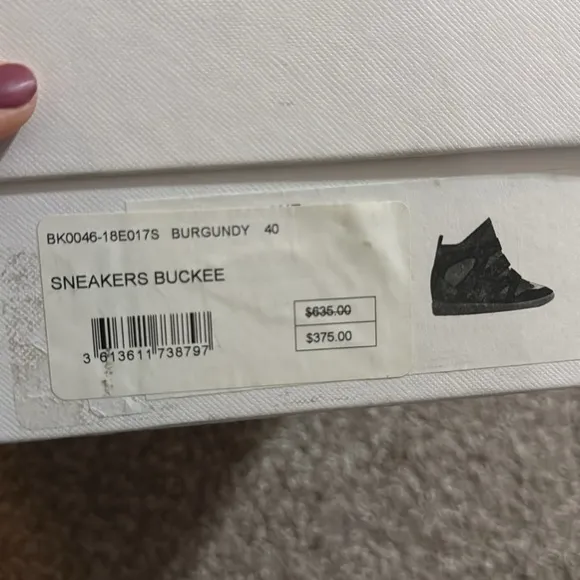 Isabel Marant Women's maroon &amp; navy Buckee Sneakers