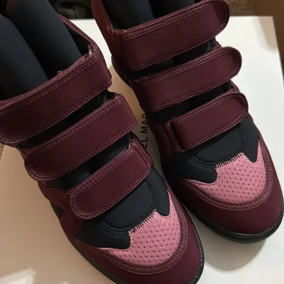 Isabel Marant Women's maroon &amp; navy Buckee Sneakers
