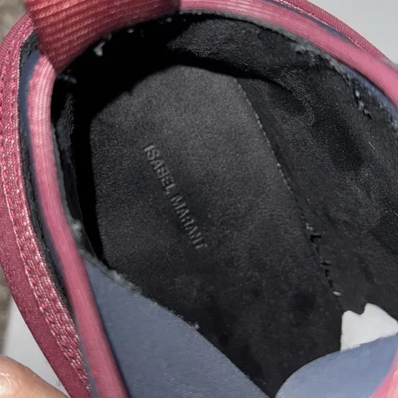 Isabel Marant Women's maroon &amp; navy Buckee Sneakers