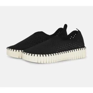 Isle Jacobsen Hornbæk Plateau Tulip Shoe Black w/ White Platform Soles sz 39