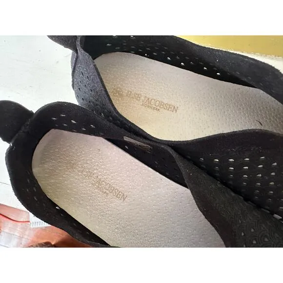 Isle Jacobsen Hornbæk Plateau Tulip Shoe Black w/ White Platform Soles sz 39