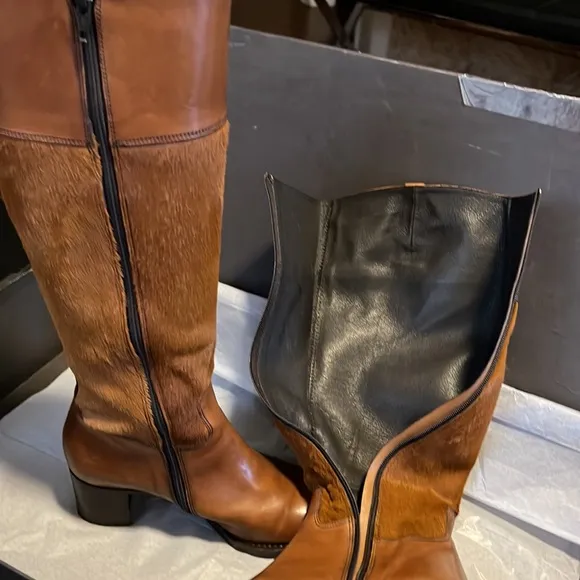 Italian Made Franco Martini  Brown Leather High Boots -look like new 🔥