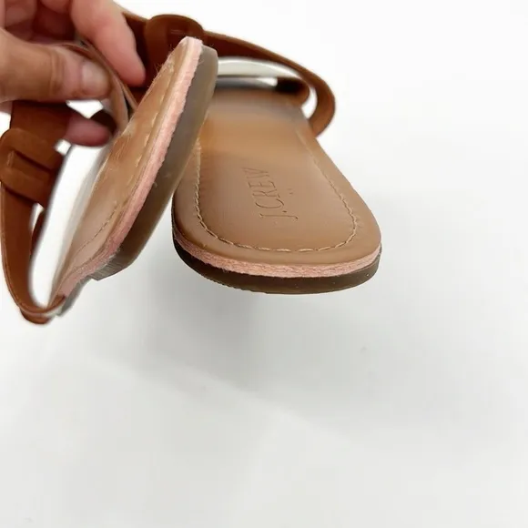 J Crew Beachside Slide Sandals Boho Beachy Shoes Size 8 Metallic Gold AW590