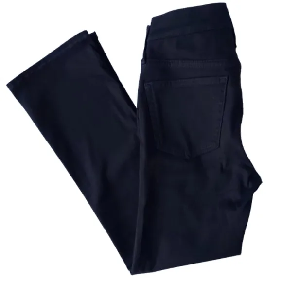 J. Crew Black Denim Demi Boot Crop Jean Size 25 Mid Rise