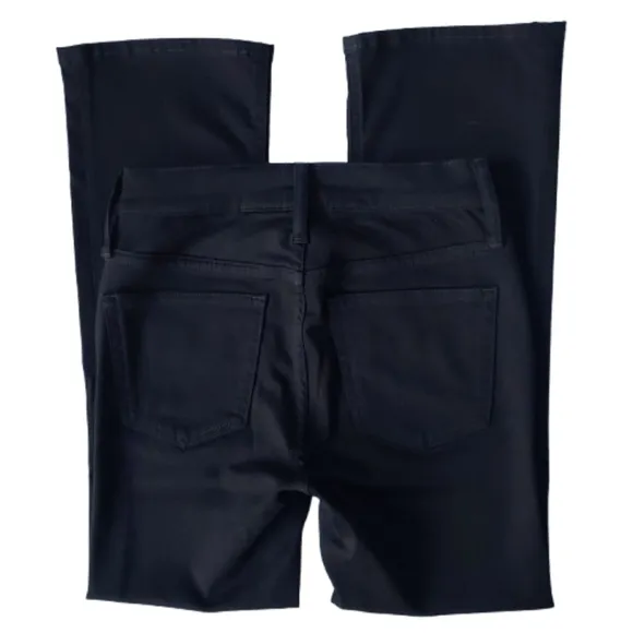 J. Crew Black Denim Demi Boot Crop Jean Size 25 Mid Rise