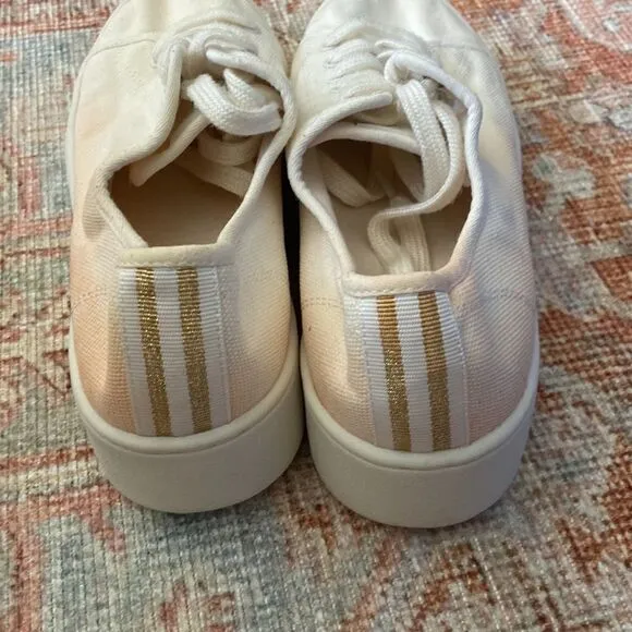 J. Crew Platform sneakers with stripe