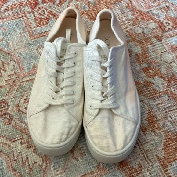 J. Crew Platform sneakers with stripe