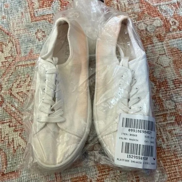 J. Crew Platform sneakers with stripe
