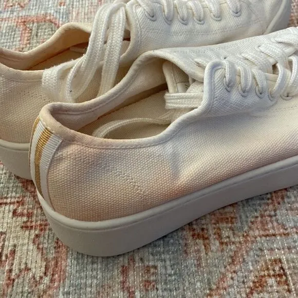 J. Crew Platform sneakers with stripe