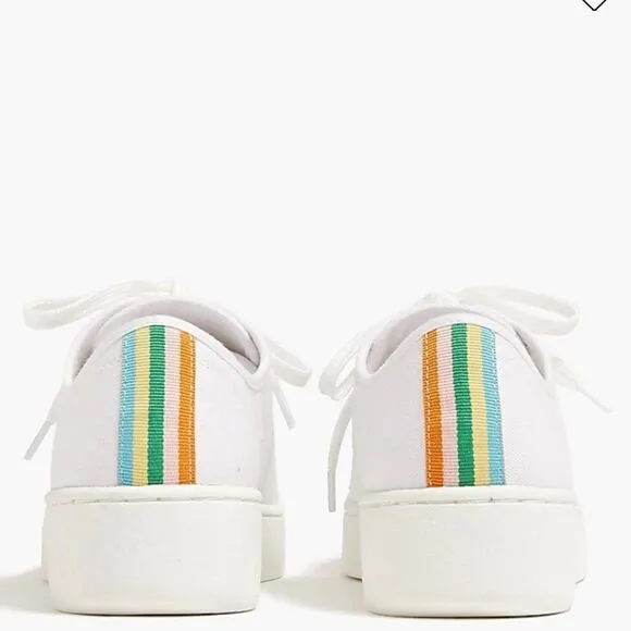 J. Crew Platform sneakers with stripe